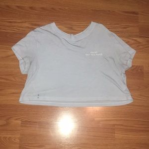 Light blue crop top